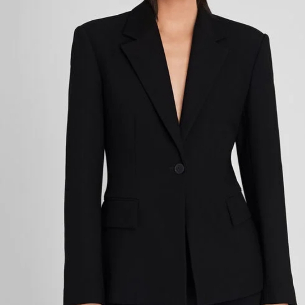 Prelove Club Monaco Women's  Cinched Waist Signature Blazer Color Black Size 00